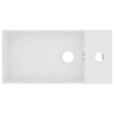 Vidaxl lavabo avec atterrissage en céramique Mat blanc