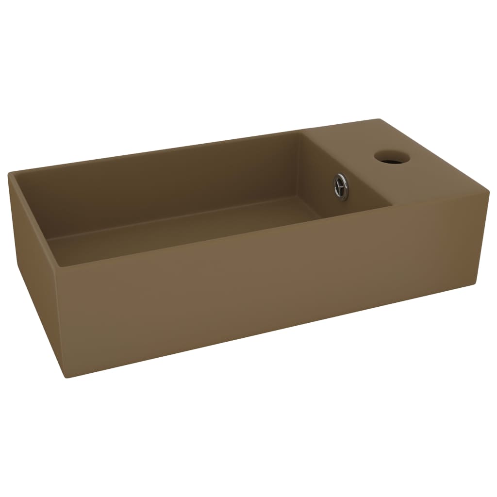 Washbasin Vidaxl con crema di tappetino in ceramica di atterraggio