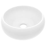 Vidaxl Washbasin rundt 40x15 cm keramisk matte hvit