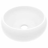 Vidaxl Washingin autour de 40x15 cm Mat de céramique blanc