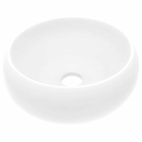 Vidaxl Washingin autour de 40x15 cm Mat de céramique blanc