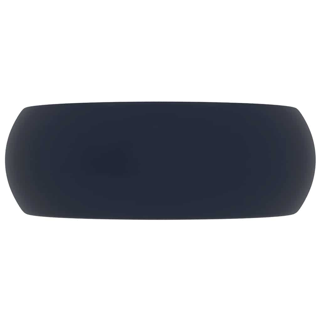 Vidaxx lavabo rond 40x15 cm céramique bleu foncé mat