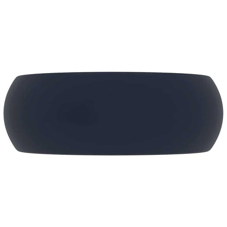 Vidaxx lavabo rond 40x15 cm céramique bleu foncé mat