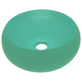 Vidaxl Washbasin Round 40x15 cm Céramique Matt Green clair