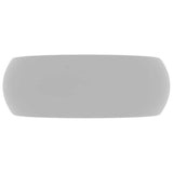 Vidaxl Washbasin Round 40x15 cm Céramique Matt Gris clair