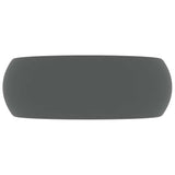 Vidaxl Washbasin Round 40x15 cm Mat de céramique gris foncé