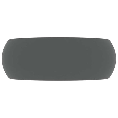Vidaxl Washbasin Round 40x15 cm Mat de céramique gris foncé