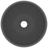 Vidaxl Washbasin Round 40x15 cm Ceramic Mat