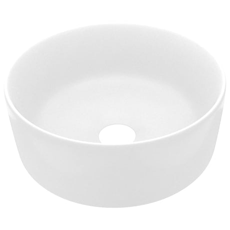 Vidaxl Washingin autour de 40x15 cm Mat de céramique blanc