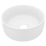 Vidaxl Washbasin rundt 40x15 cm keramisk matte hvit