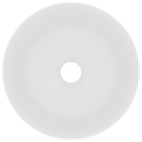Vidaxl Washingin autour de 40x15 cm Mat de céramique blanc