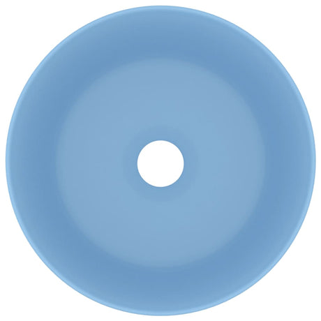 Vidaxl Washbasin Round 40x15 cm Céramique Matt bleu clair