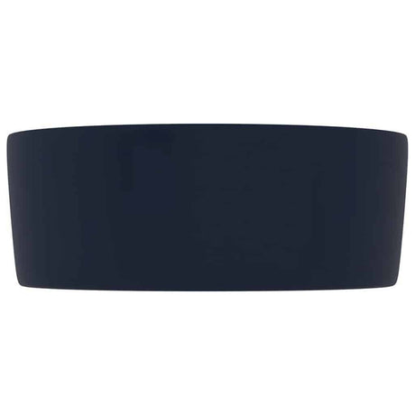 Vidaxl Washbasin Round 40x15 cm Mat de céramique bleu foncé