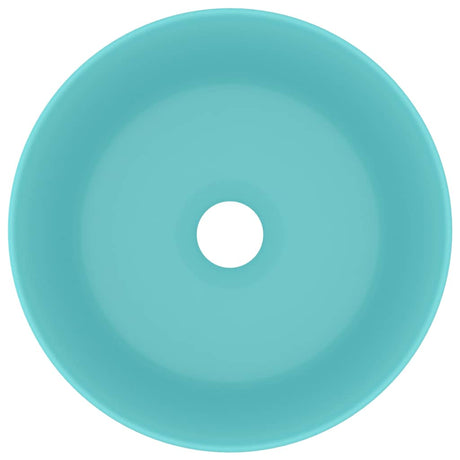 Vidaxl Washbasin Round 40x15 cm Céramique Matt Green clair