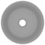 Vidaxl Washbasin Round 40x15 cm Céramique Matt Gris clair