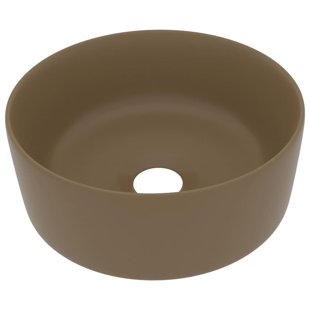 Vidaxl Washbasin rundt 40x15 cm keramisk matcream