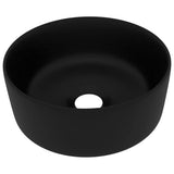 Vidaxl Washbasin intorno a 40x15 cm ceramica opaco nero