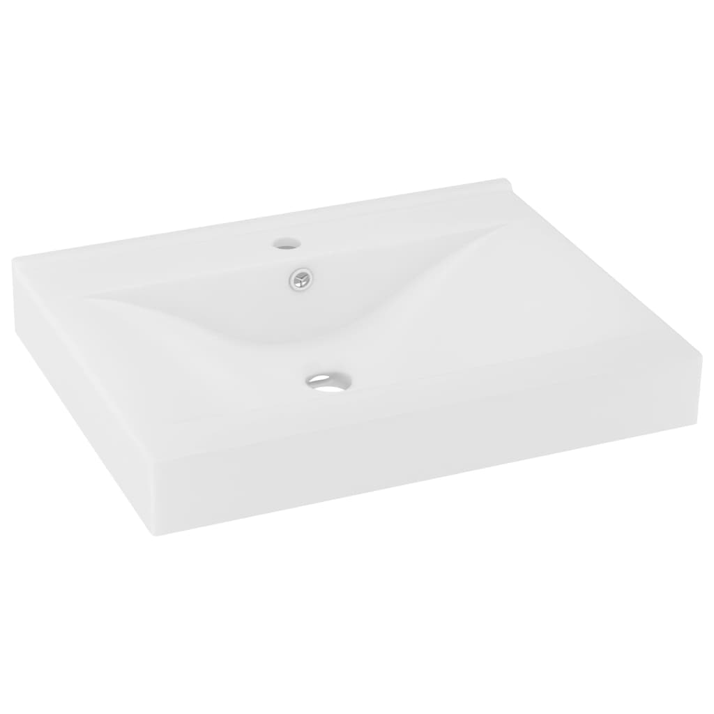 Vidaxl Washbasin con agujero de grifo 60x46 CM Mat de cerámica White