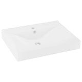 Vidaxx lavabo avec trou pour robinetterie 60x46 cm céramique blanc mat