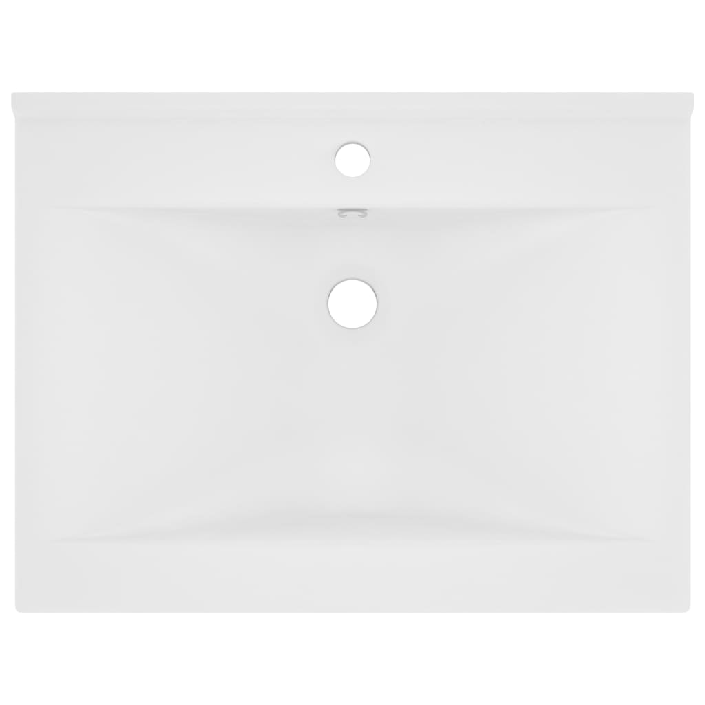 Vidaxl Washbasin med tapphull 60x46 cm keramisk matte hvit