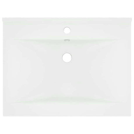 Vidaxx lavabo avec trou pour robinetterie 60x46 cm céramique blanc mat