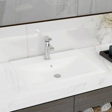 Vidaxx lavabo avec trou pour robinetterie 60x46 cm céramique blanc mat