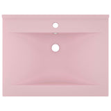 Vidaxl Washbasin con agujero de grifo 60x46 cm de cerámica rosa