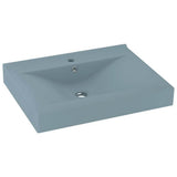 Vidaxl Washingin avec trou de robinet 60x46 cm en céramique Matt bleu clair