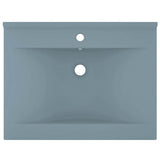 Vidaxl Washingin avec trou de robinet 60x46 cm en céramique Matt bleu clair