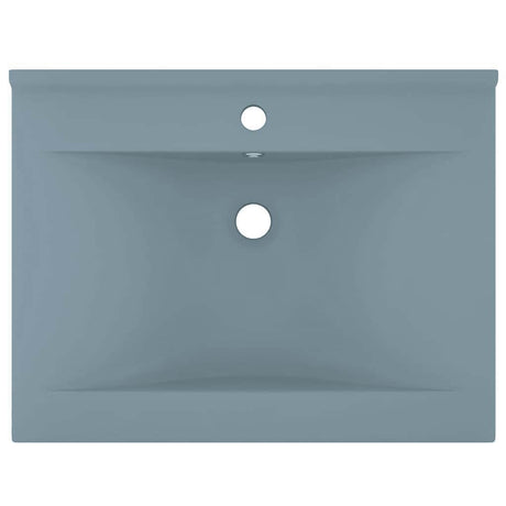 Vidaxl Washingin avec trou de robinet 60x46 cm en céramique Matt bleu clair