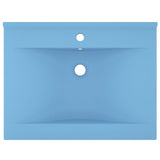 VidaXL Washbasin with tap hole 60x46 cm Ceramic matt light blue