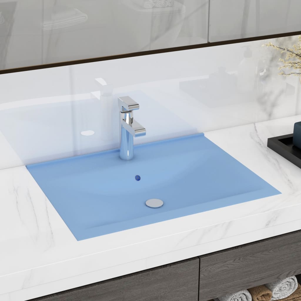 Vidaxl washbasin s otvorem klepnutím 60x46 cm keramic Matt Light Blue