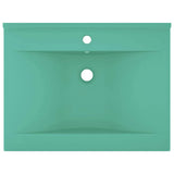 Vidaxl Washingin avec trou du robinet 60x46 cm en céramique Matt vert clair
