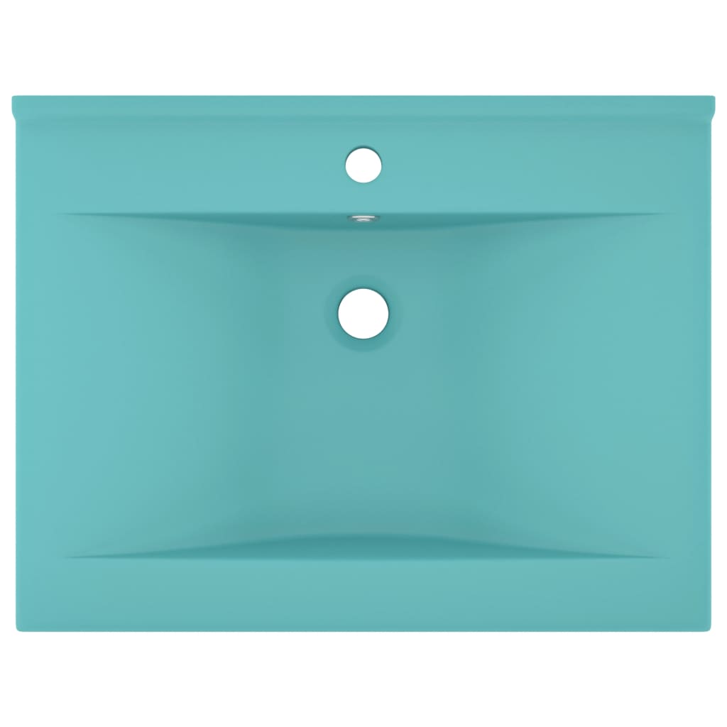 Vidaxl Washbasin s otvorem klepnutím 60x46 cm keramic matný světle zelená