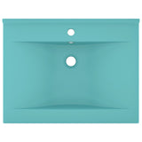 Vidaxl Washbasin s otvorem klepnutím 60x46 cm keramic matný světle zelená