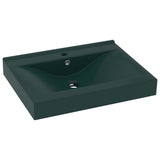 Vidaxl Washbasin s otvorem klepnutím 60x46 cm keramic Matt Dark Green