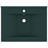 Vidaxl Washbasin s otvorem klepnutím 60x46 cm keramic Matt Dark Green