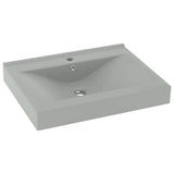 Vidaxl Washingin avec trou du robinet 60x46 cm en céramique gris clair