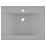 Vidaxl Washingin avec trou du robinet 60x46 cm en céramique gris clair