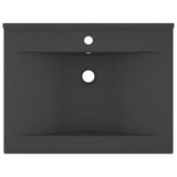 Vidaxl Washingin avec trou du robinet 60x46 cm en céramique gris foncé