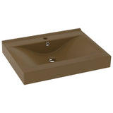 Vidaxl Washbasin med taphul 60x46 cm keramisk matcreme