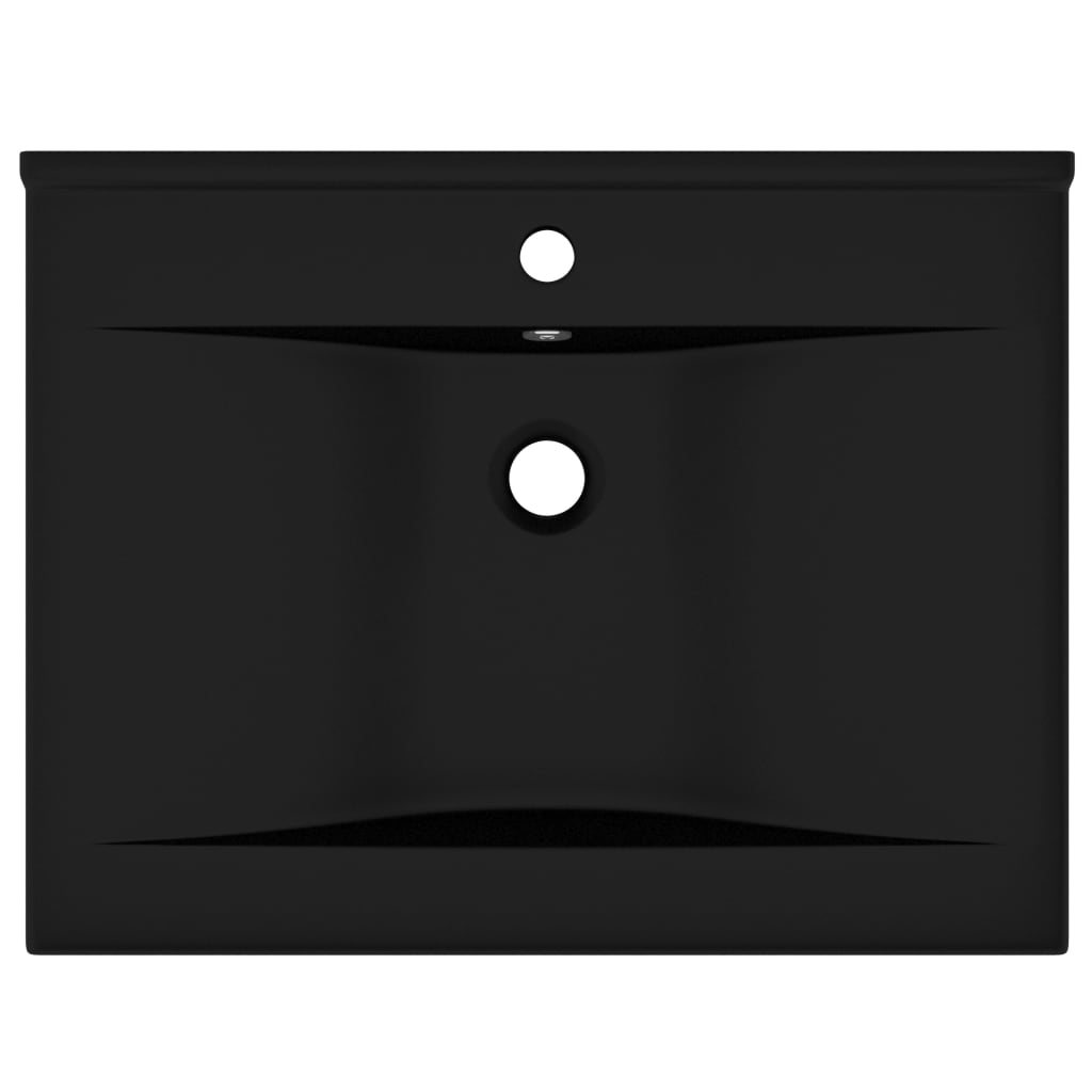 Vidaxl Washbasin med tapphull 60x46 cm keramisk matt svart