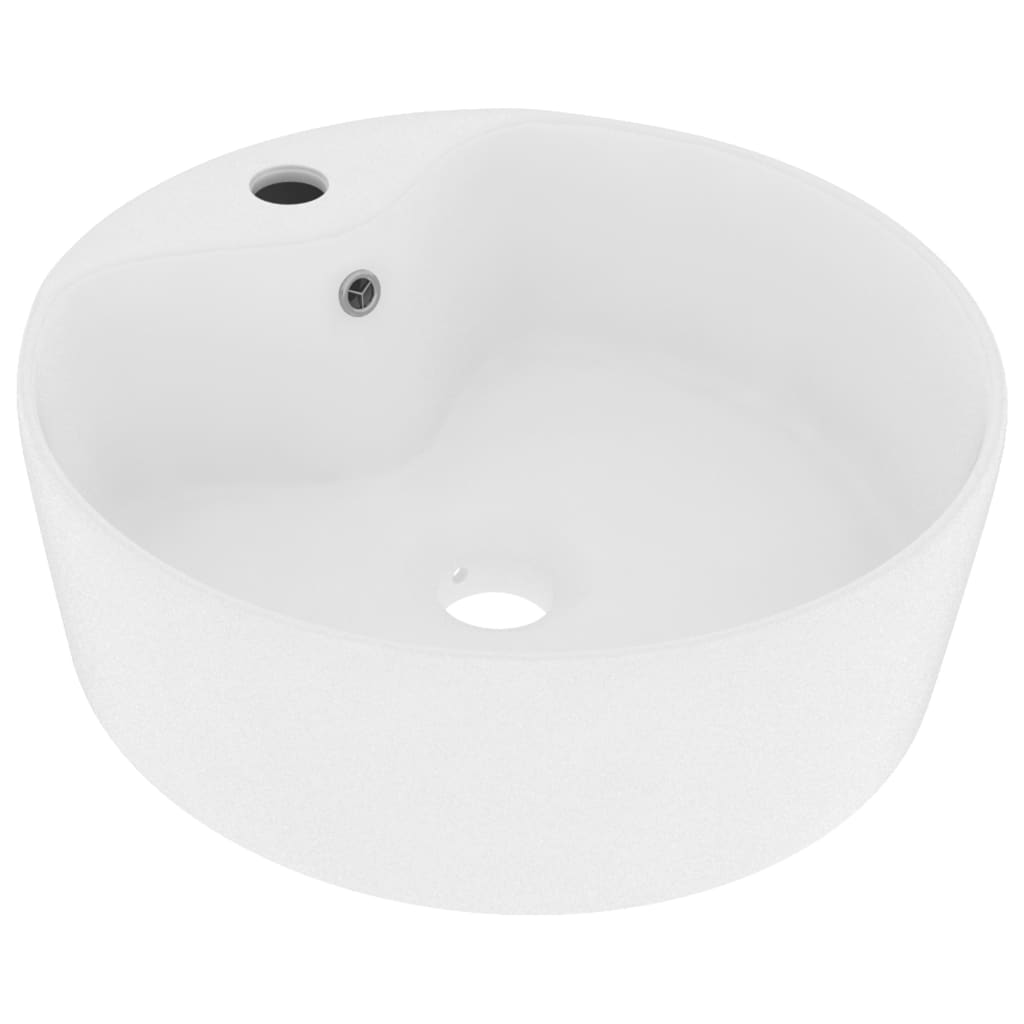 Vidaxl Washbasin med landing 36x13 cm keramisk mat hvid