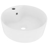 Vidaxl Washbasin con aterrizaje de 36x13 cm Mat de cerámica blanca