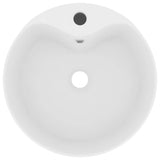 Vidaxl Washingin avec atterrissage 36x13 cm Mat de céramique blanc