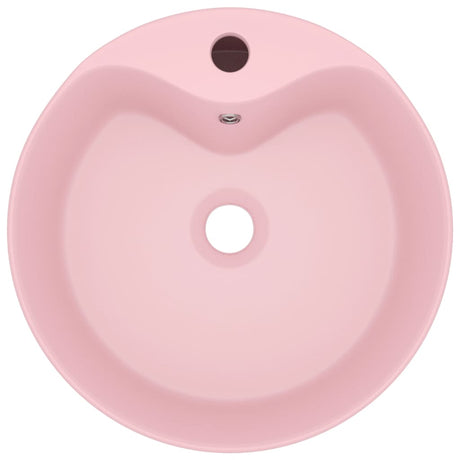 Vidaxl Washingin avec atterrissage 36x13 cm en céramique rose