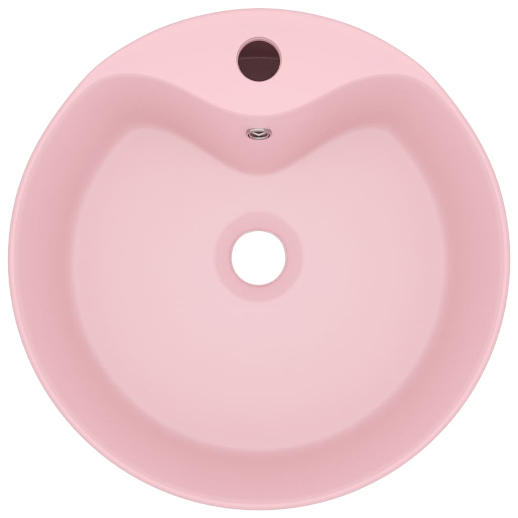 Vidaxl Washbasin med landing 36x13 cm keramisk såle rosa