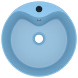 Vidaxl Washingin avec atterrissage 36x13 cm en céramique Matt bleu clair