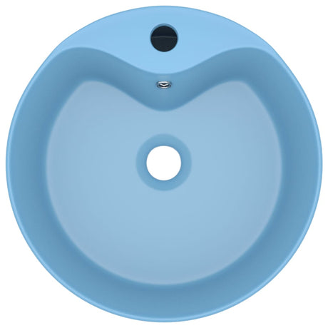 Vidaxl Washingin avec atterrissage 36x13 cm en céramique Matt bleu clair