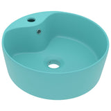 Vidaxl Washbasin med landing 36x13 cm keramisk matt lys grønn